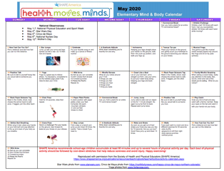 May Activity Calendar